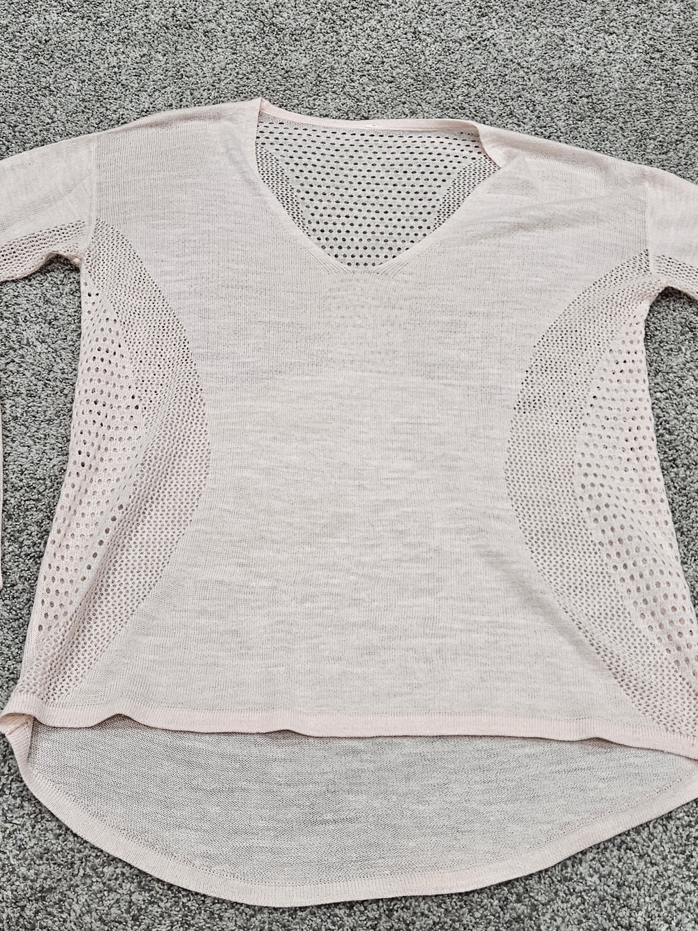 lululemon athletica Pink V-Neck Knit Sweater